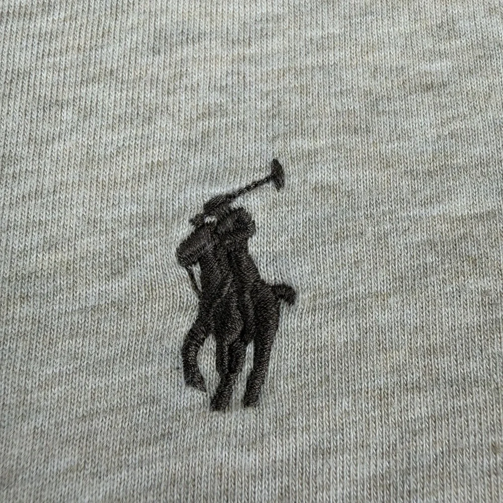 Polo Ralph Lauren Mens Long Sleeve T-Shirt‎ Oatmeal Beige Heather Cotton Pony M